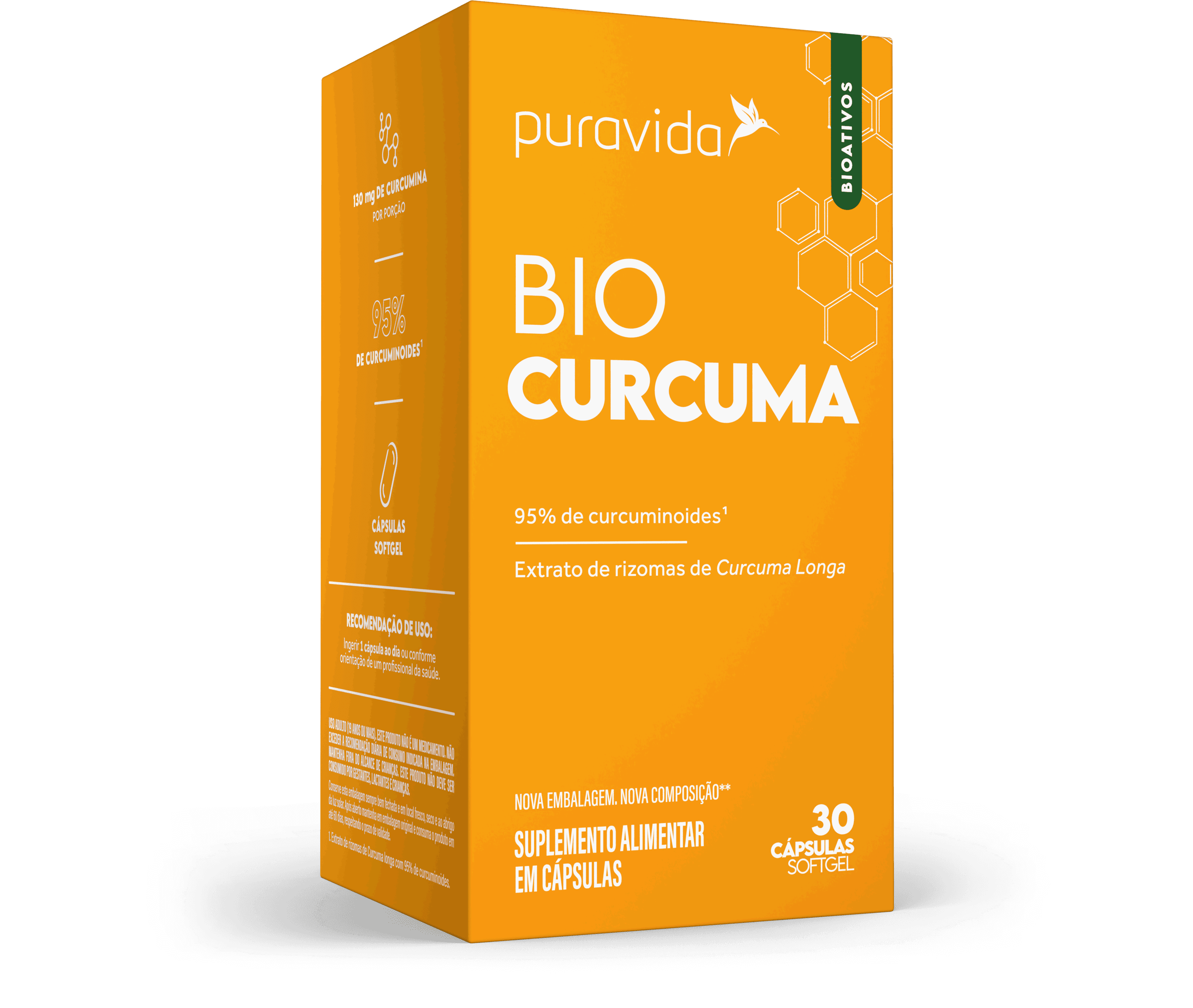 Bio Curcuma - informação nutricional Cartucho Bio Curcuma - frente