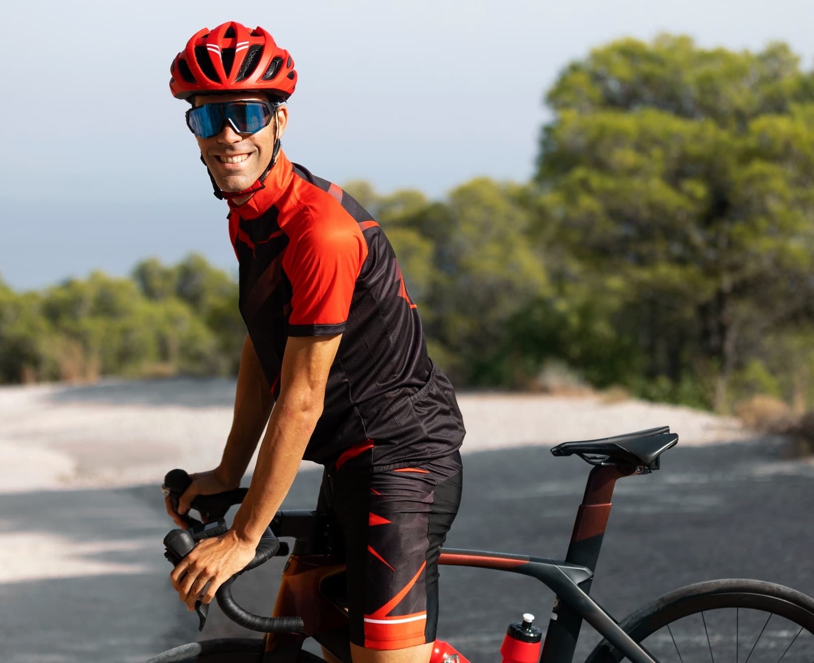 Ciclista em treino Ciclista em treino