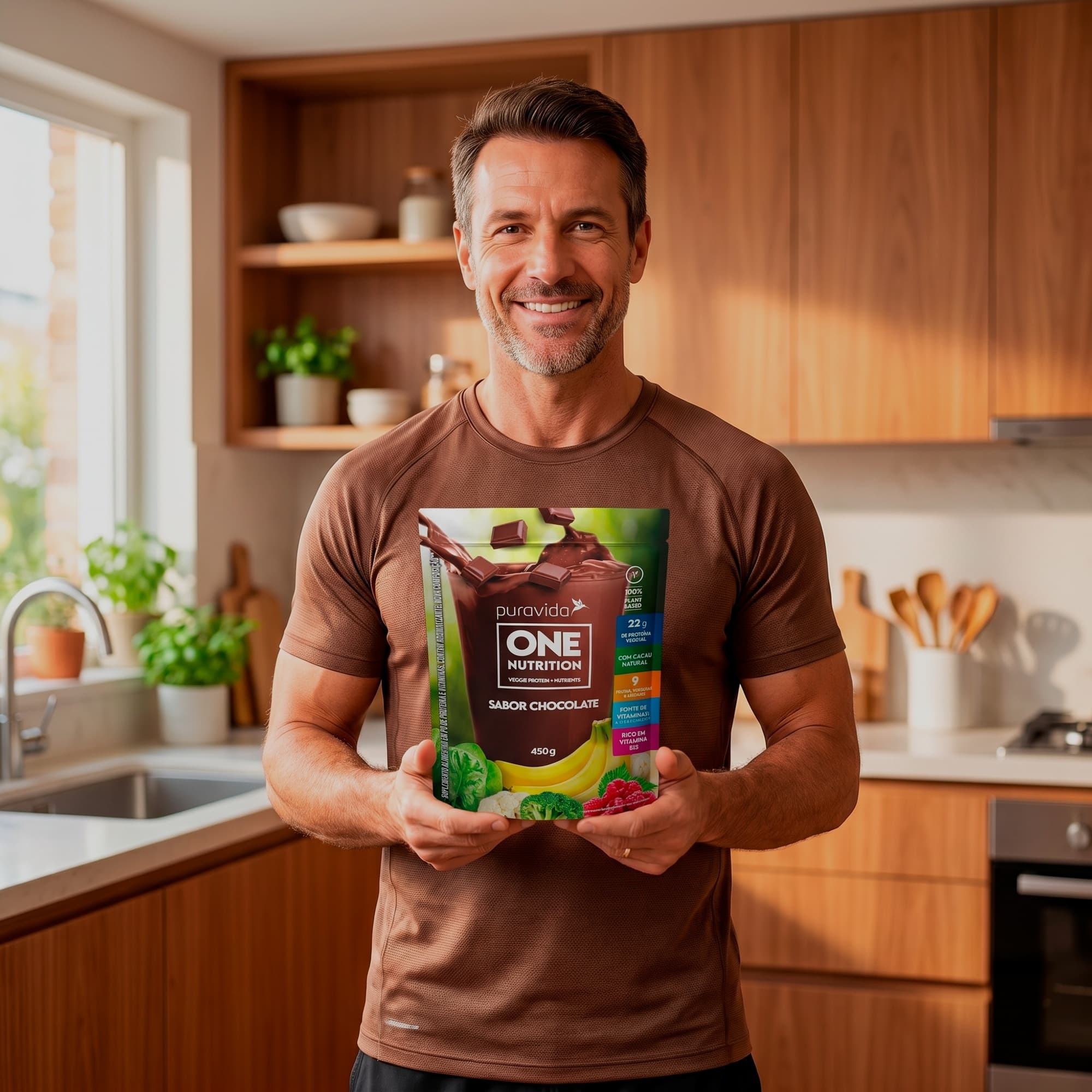 Homem com ONE Nutrition Chocolate Homem com ONE Nutrition Chocolate