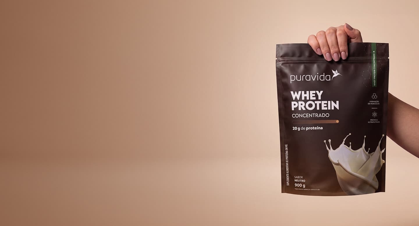 Pouch de Whey Protein Concentrado sobre respingo de leite Pouch de Whey Protein Concentrado sobre respingo de leite