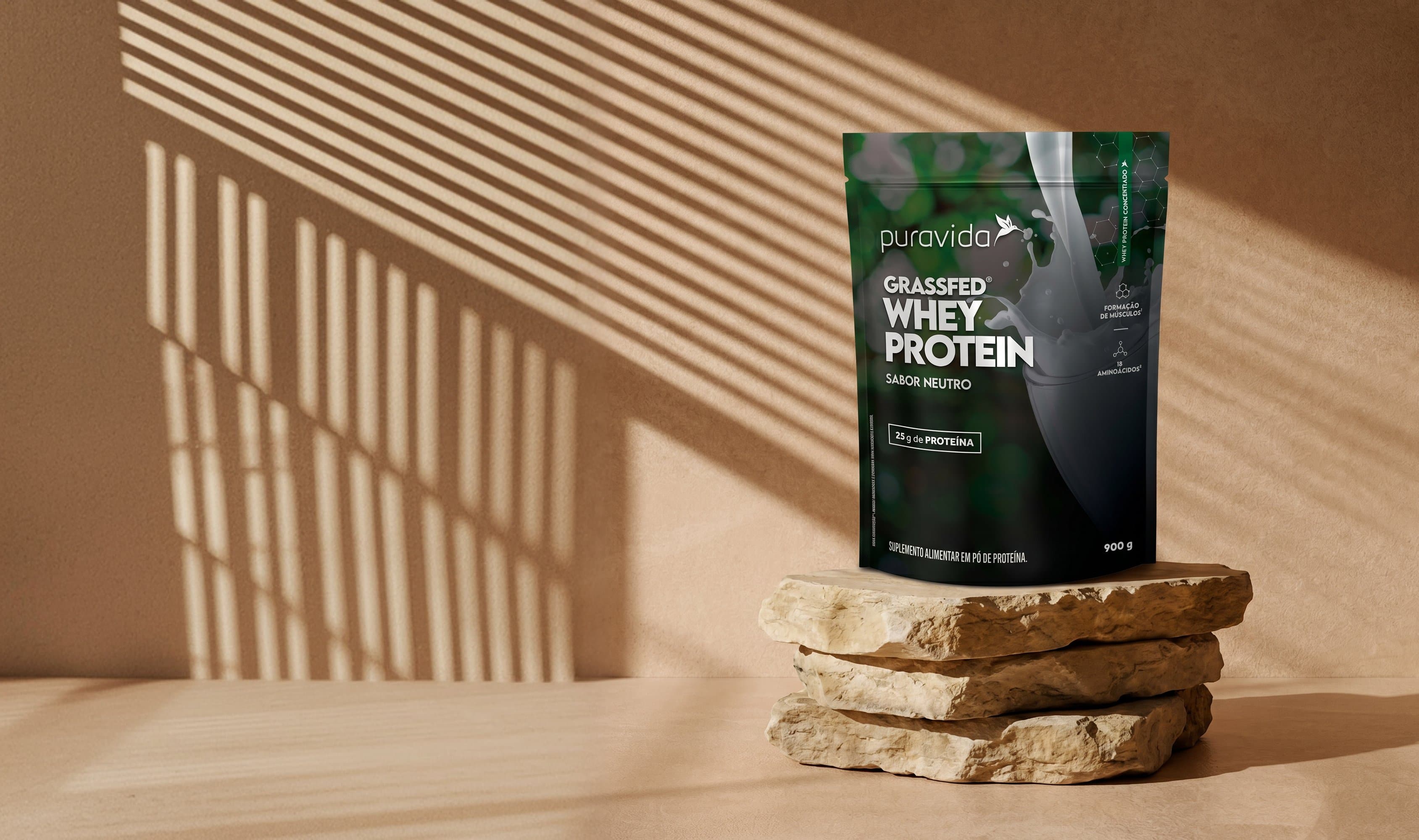 Whey Grassfed Neutro sobre pedras Whey Grassfed Neutro sobre pedras