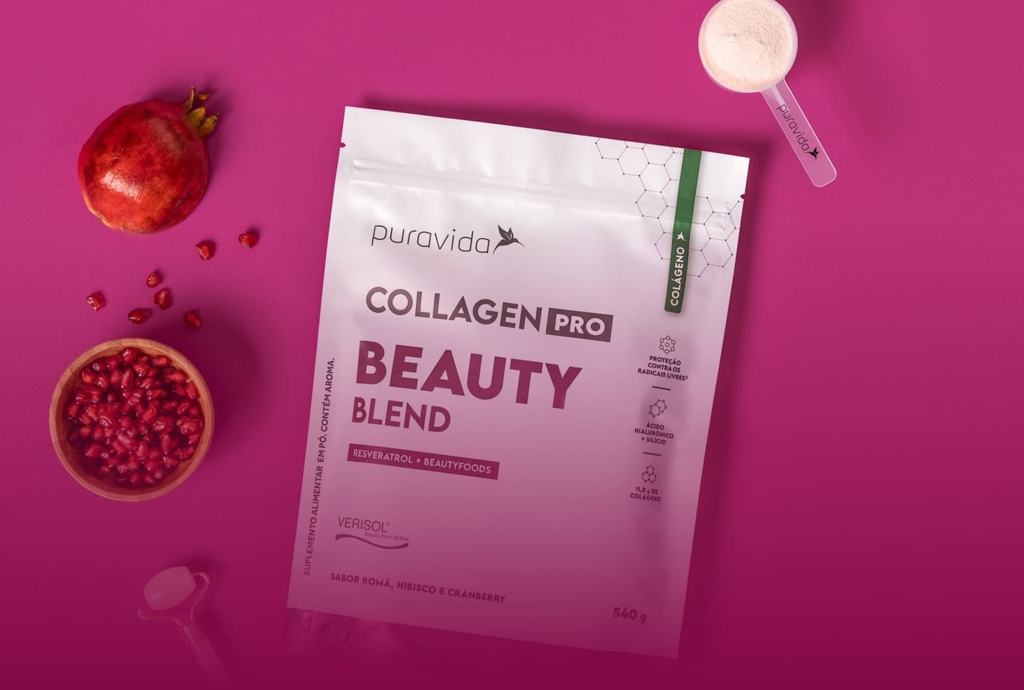 Collagen Pro Beauty Blend com romã