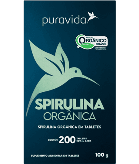 Caixa de Spirulina Orgânica Puravida