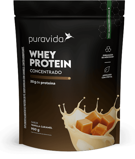 Whey Protein Concentrado sabor Vanilla Caramel 450 g Pouch de Whey Protein Concentrado sabor Vanilla Caramel 450 g