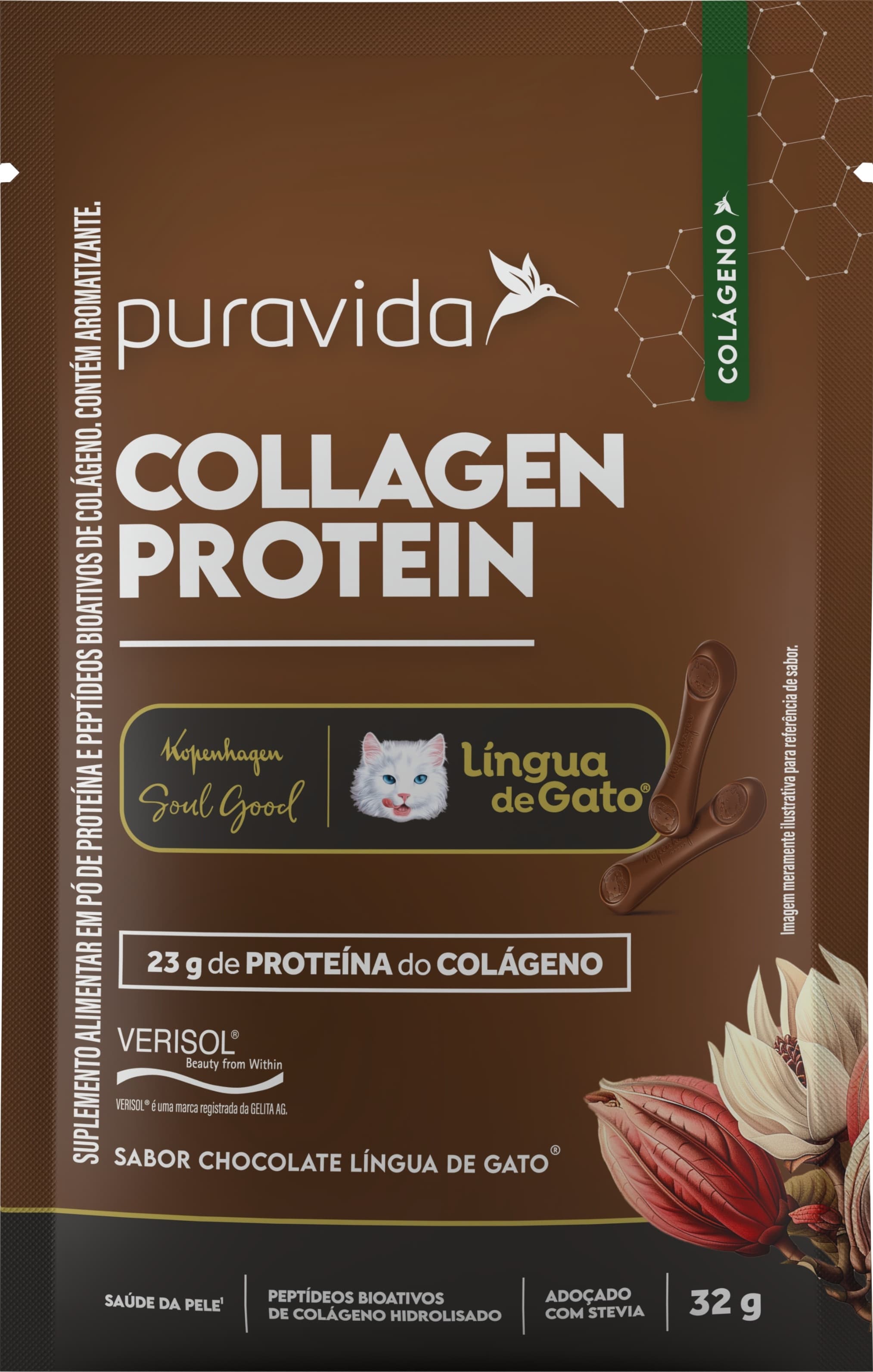 Collagen Protein Língua de Gato sachê 32 g Collagen Protein Língua de Gato sachê 32 g