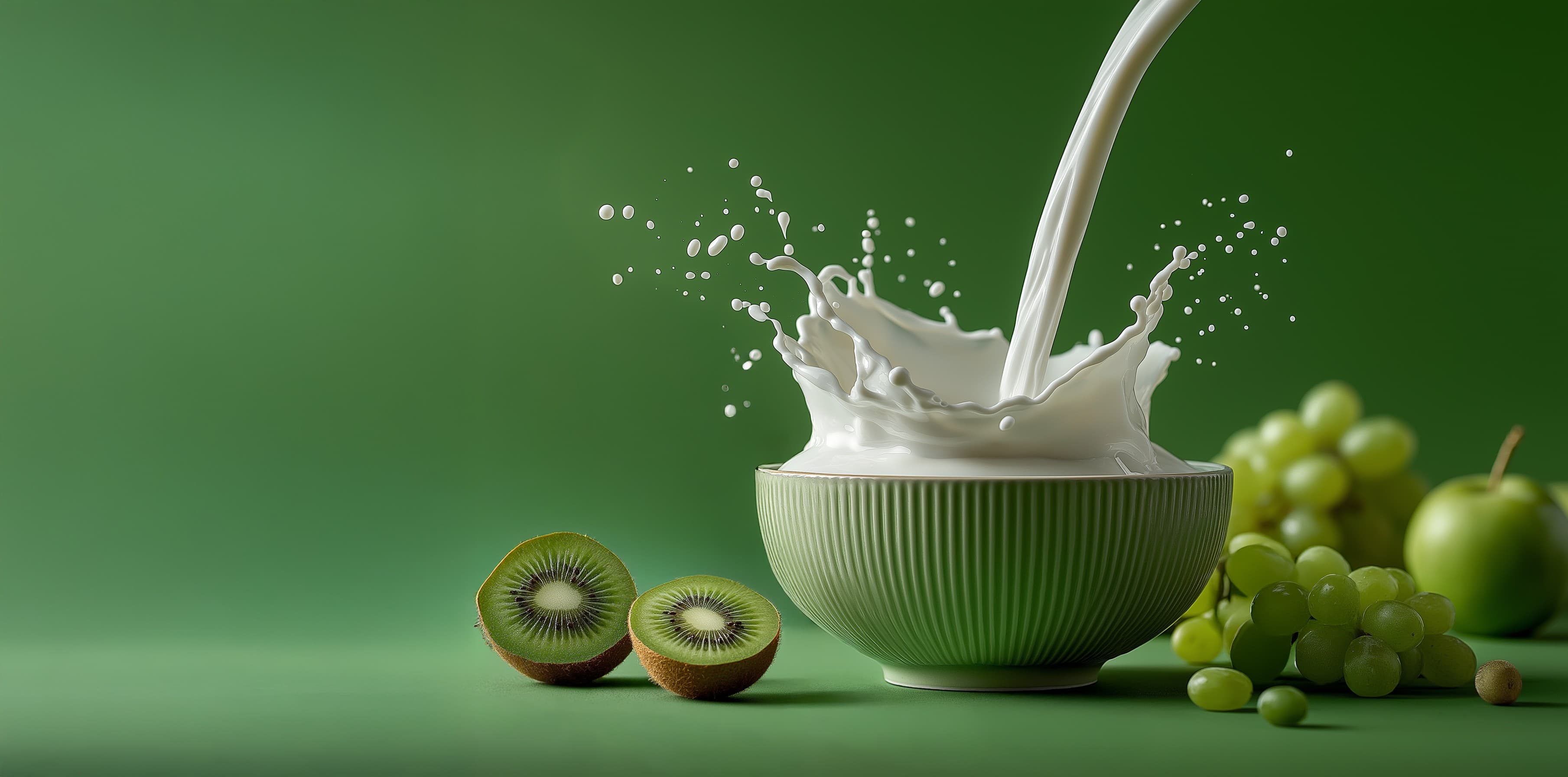 Milkshake com kiwi e uvas Milkshake com kiwi e uvas