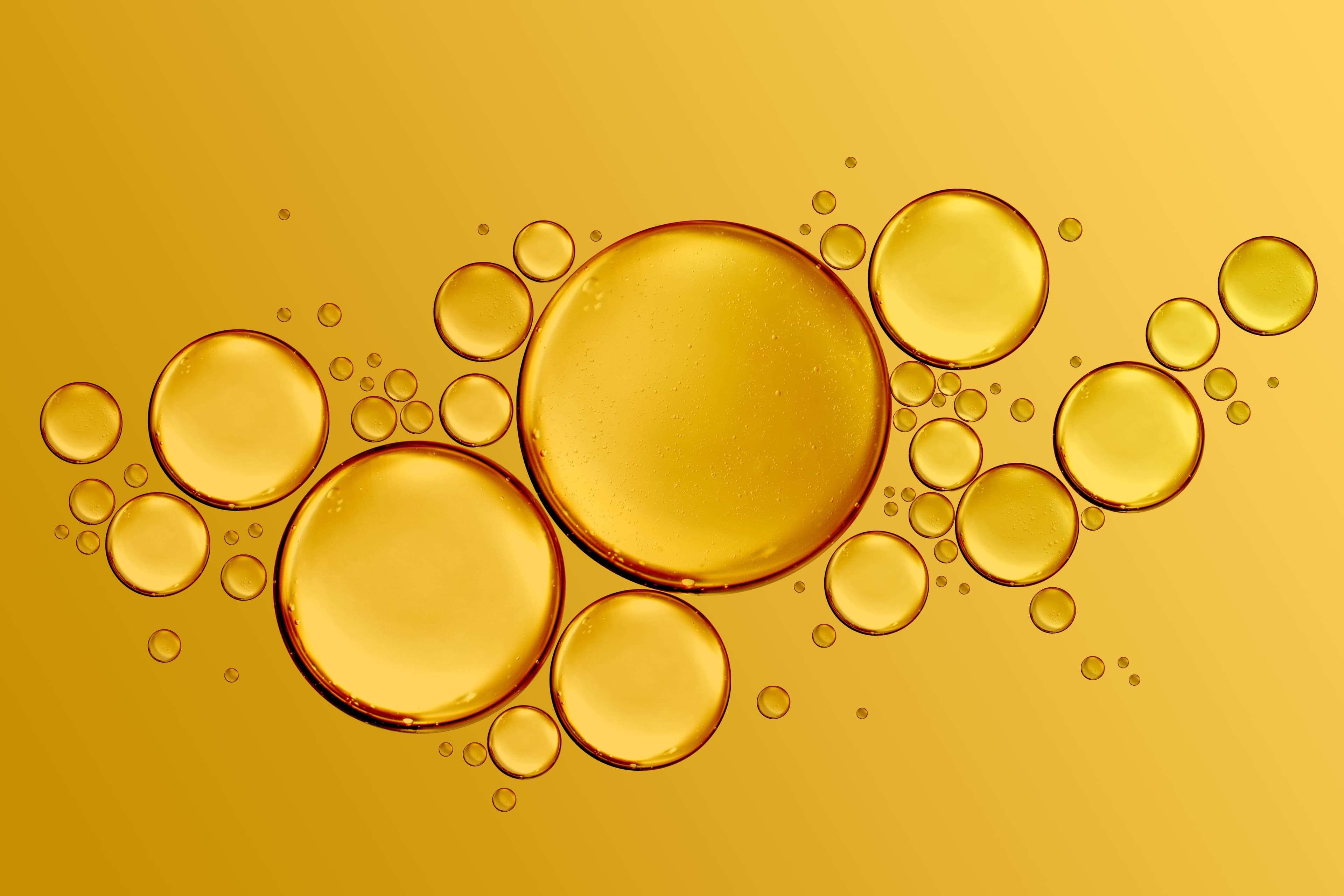 Bolhas de óleo dourado Bolhas de óleo dourado
