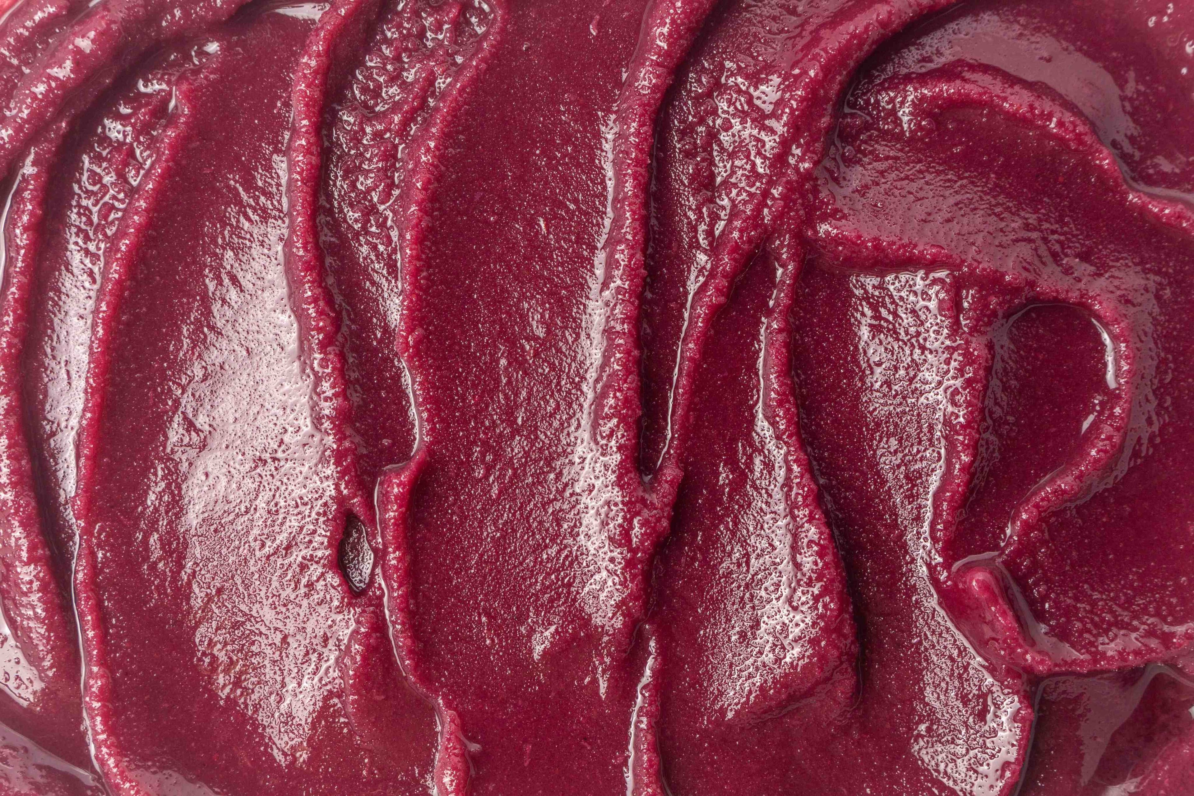 Textura do açaí em creme