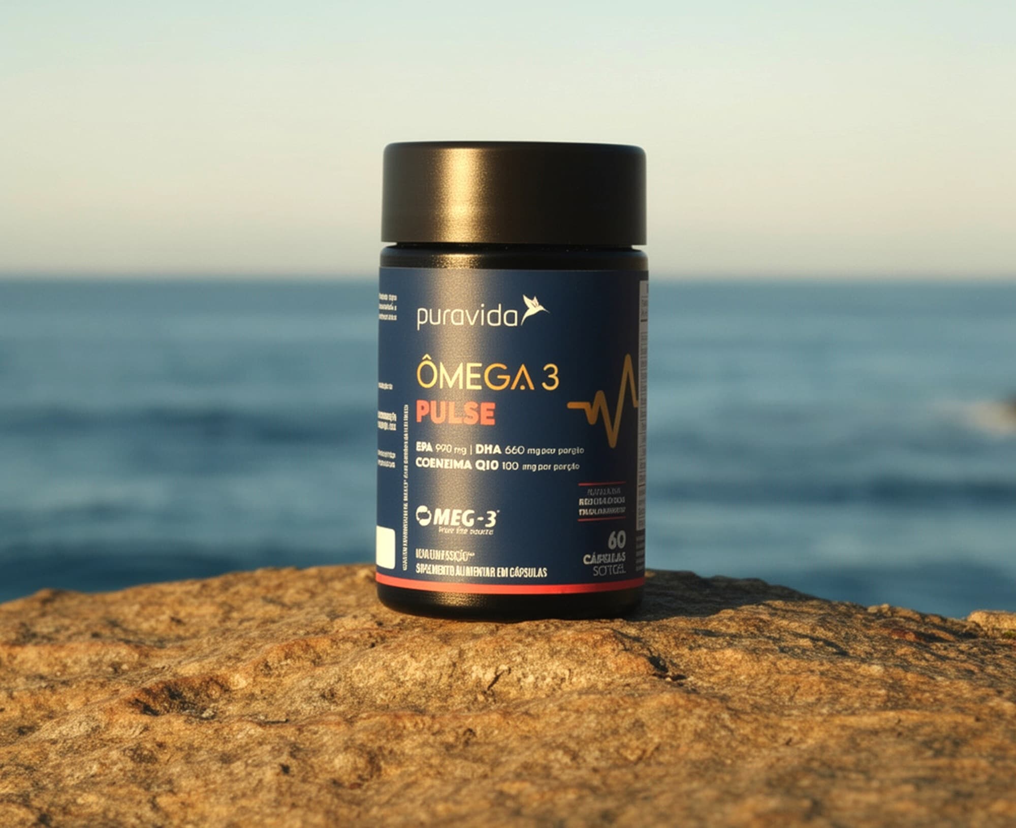 Ômega 3 Pulse na praia Ômega 3 Pulse na praia