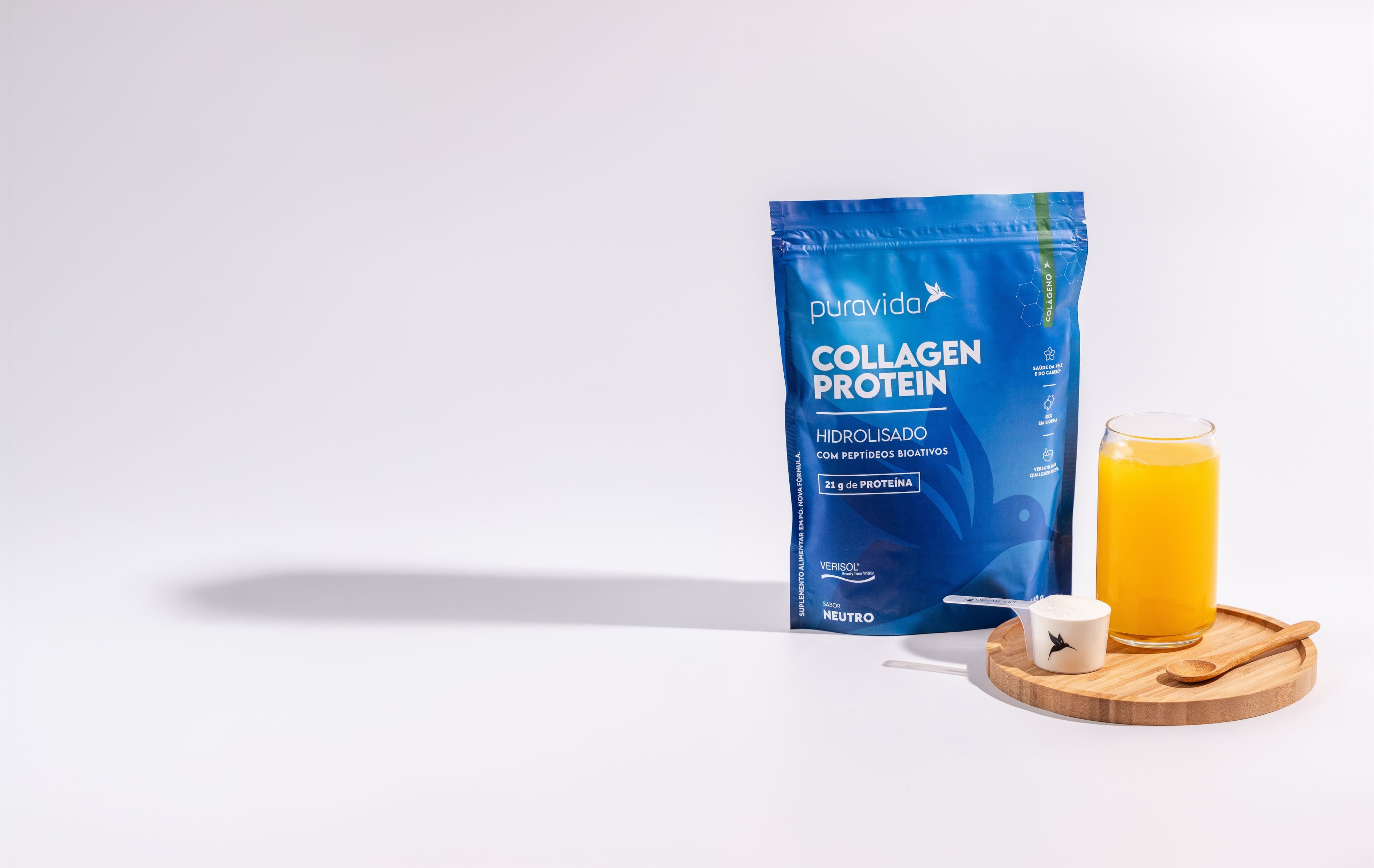 Collagen Protein Neutro com suco de laranja Collagen Protein Neutro com suco de laranja