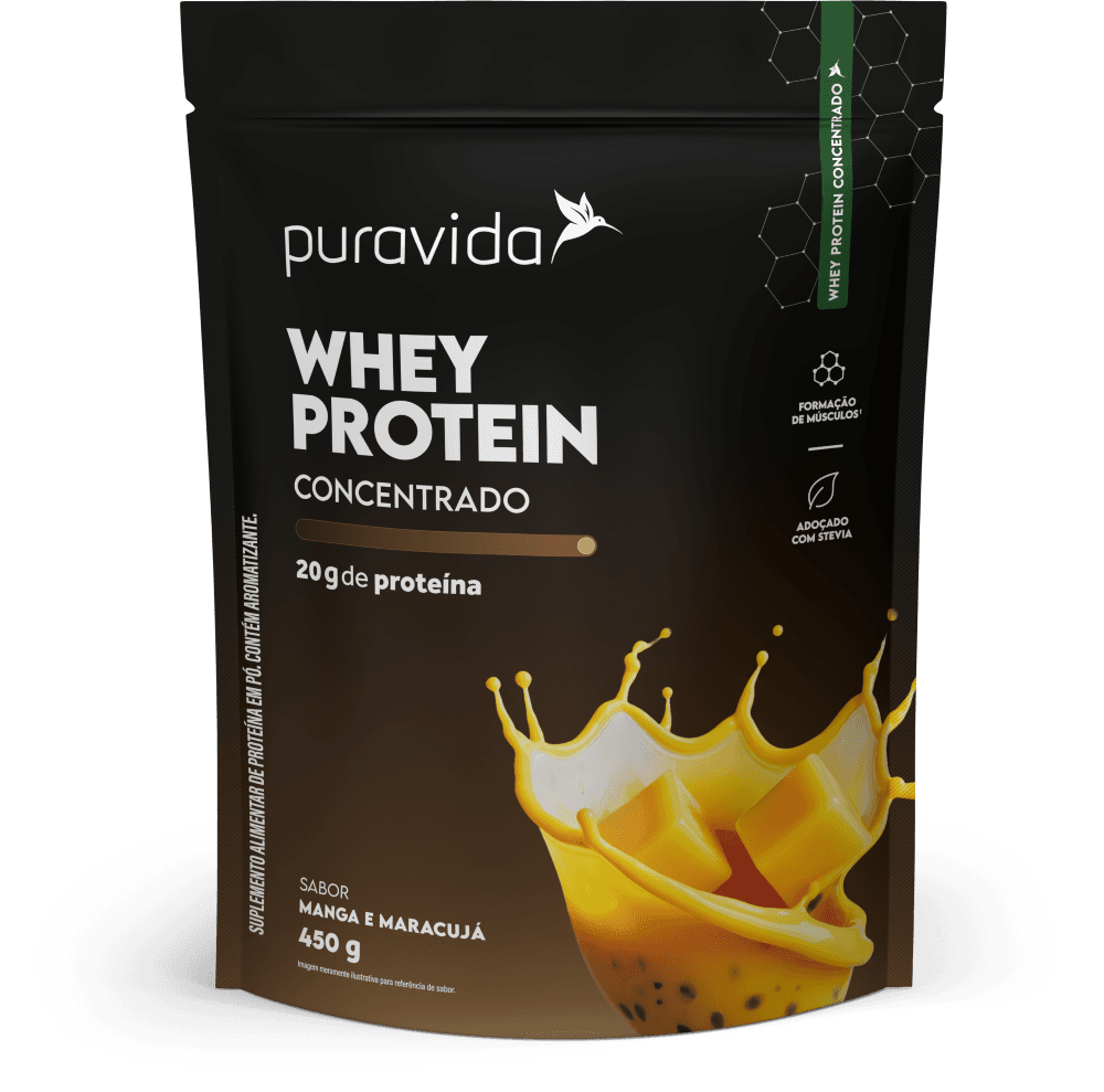 Whey Protein Concentrado sabor manga e maracujá 450 g Whey Protein Concentrado sabor manga e maracujá 450 g