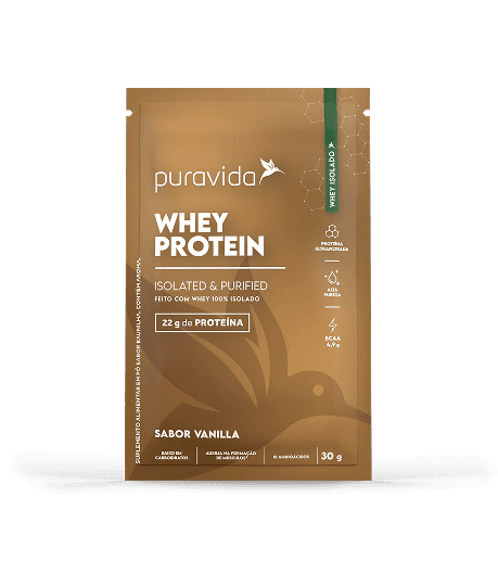 Whey Protein Isolado Vanilla Puravida Sachê 30g Whey Protein Isolado Vanilla Puravida Sachê 30g